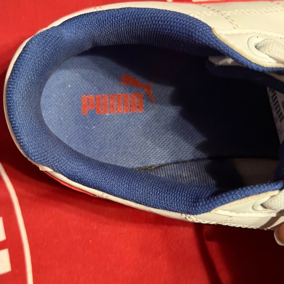 Puma Men's White, Red, and Blue Sneakers - Picture 5 of 5